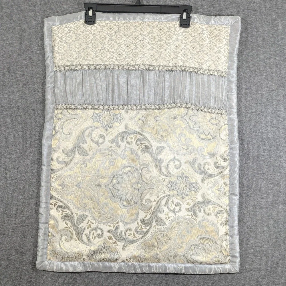 JC Penny Home Expressions Cream Gray Paisley Elegant Pillow Shams 26x20 Set of 2